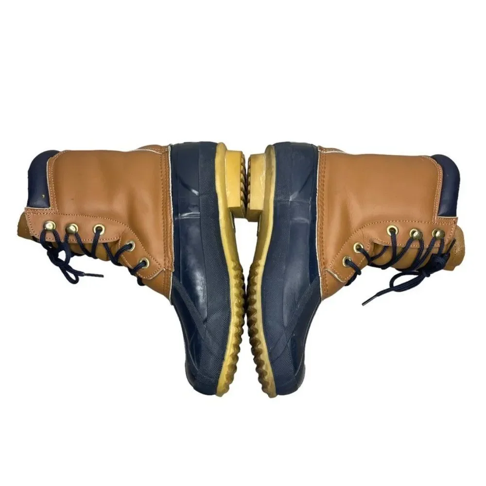 Colorado Youth Brown Leather Thermolite Blue Rubber Winter Duck Boot‎ Size 5 M